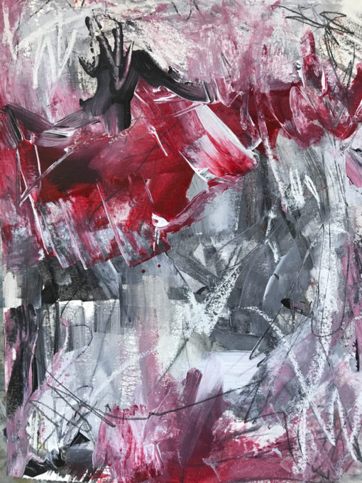 Abstract painting "Rosy"