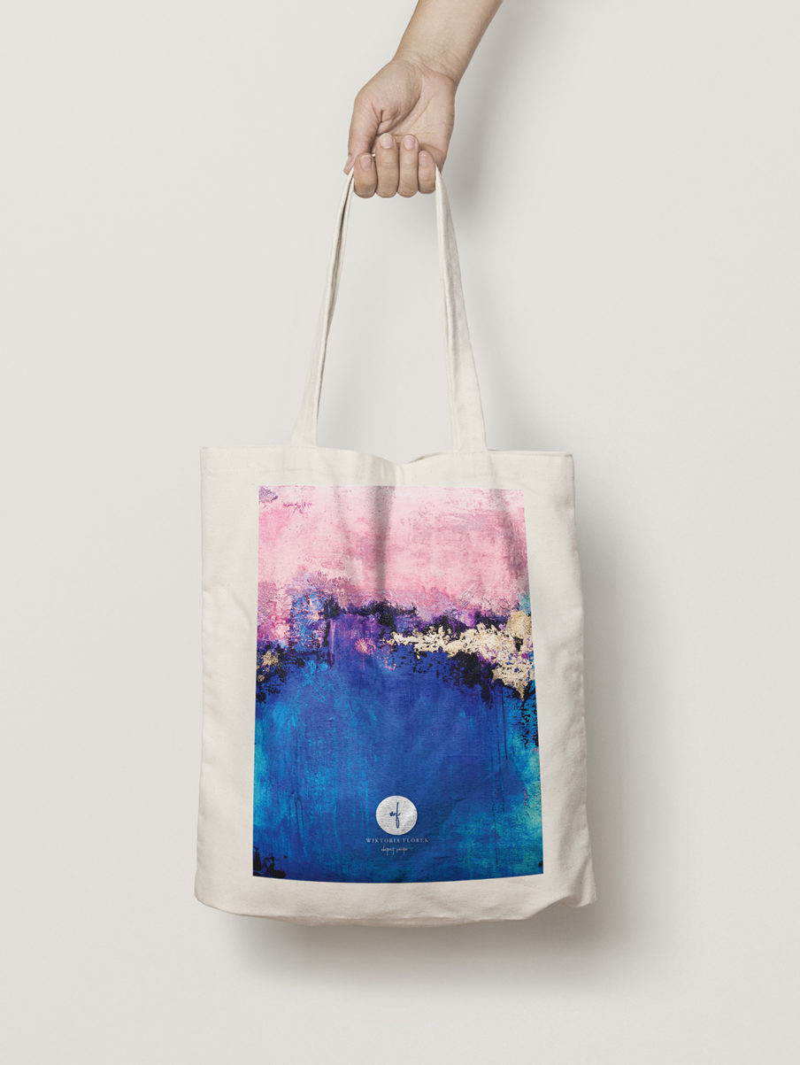 Abstract Cotton Bag "Dreamy Sky"