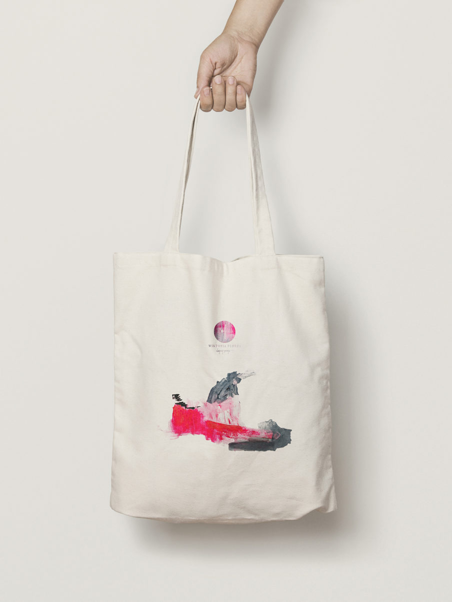 Abstract Cotton Bag "Love Story"