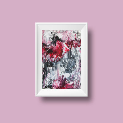 Abstract painting "Rosy"