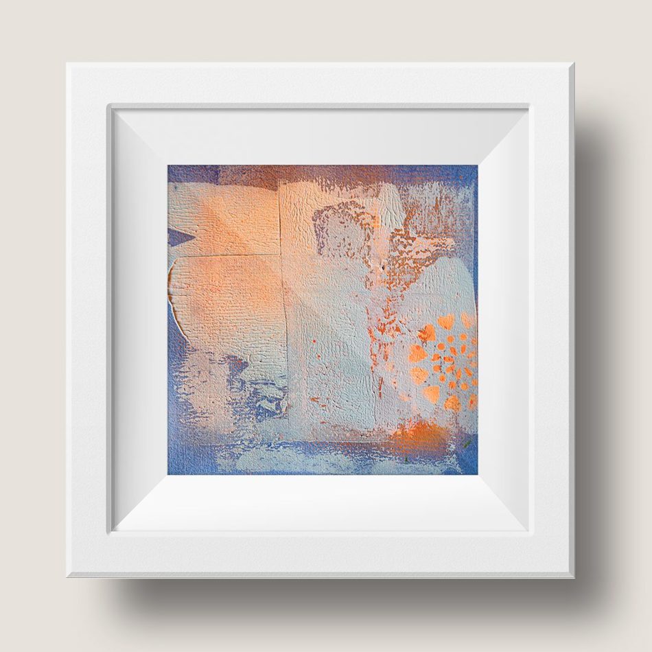 Orange no 4, abstract painting, Wiktoria Florek