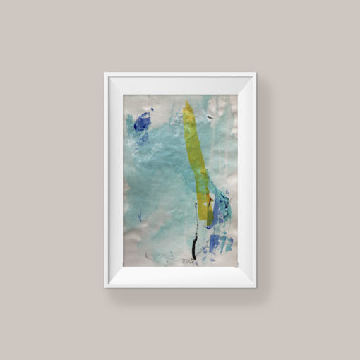 Loving Hug no 3, small abstract painting by Wiktoria Florek