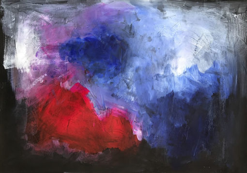 Stormy, moody abstract painting by Wiktoria Florek