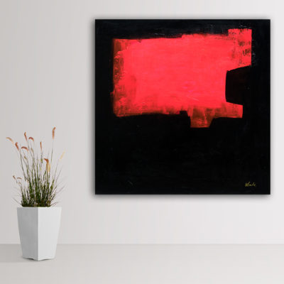 "The Elegance", large minimal abstract painting by Wiktoria Florek