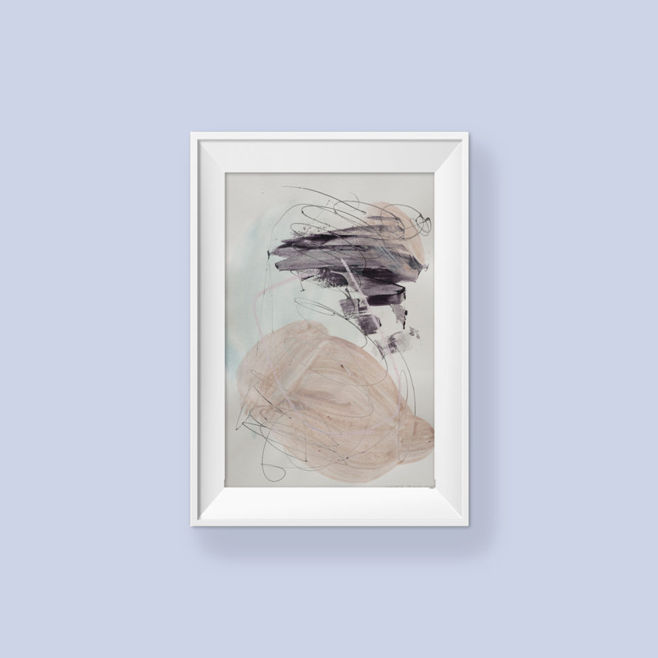 Abstract painting_I love you for everything_frame