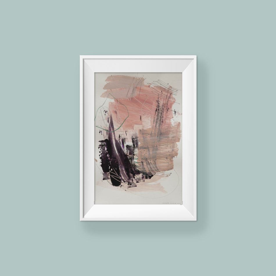 Abstract painting_My sweet baby smile, don't cry_frame