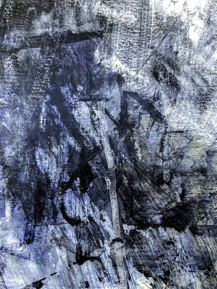Blue Lagoon no 3 abstract painting detail