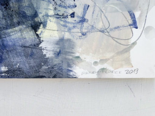 Blue Lagoon no 3 abstract painting signature