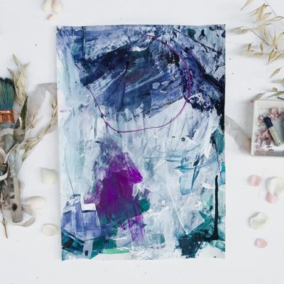 Blue and Green - Beauty, Abstract Painting, Wiktoria Florek