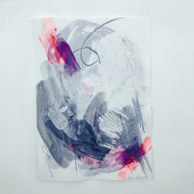 Blue and Pink - Love no1 abstract painting