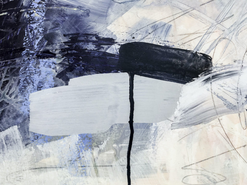Blue Lagoon no 1 abstract painting detail